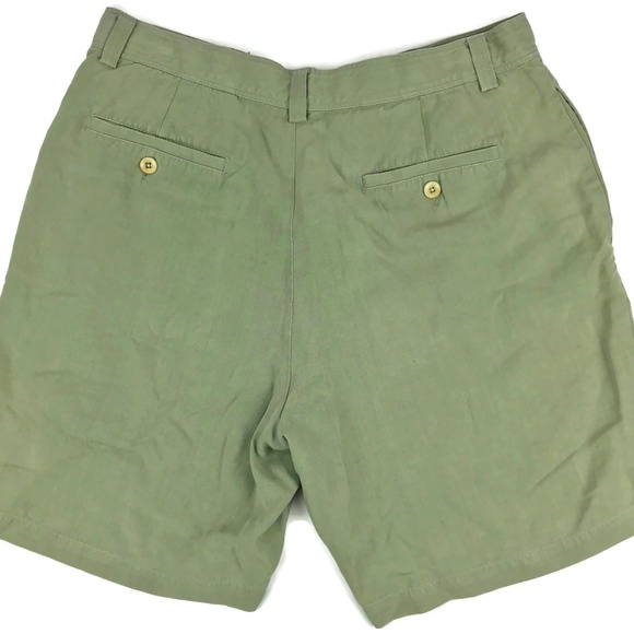 Tommy Bahama Silk Linen Green Casual Shorts Sz 33 - Picture 3 of 8